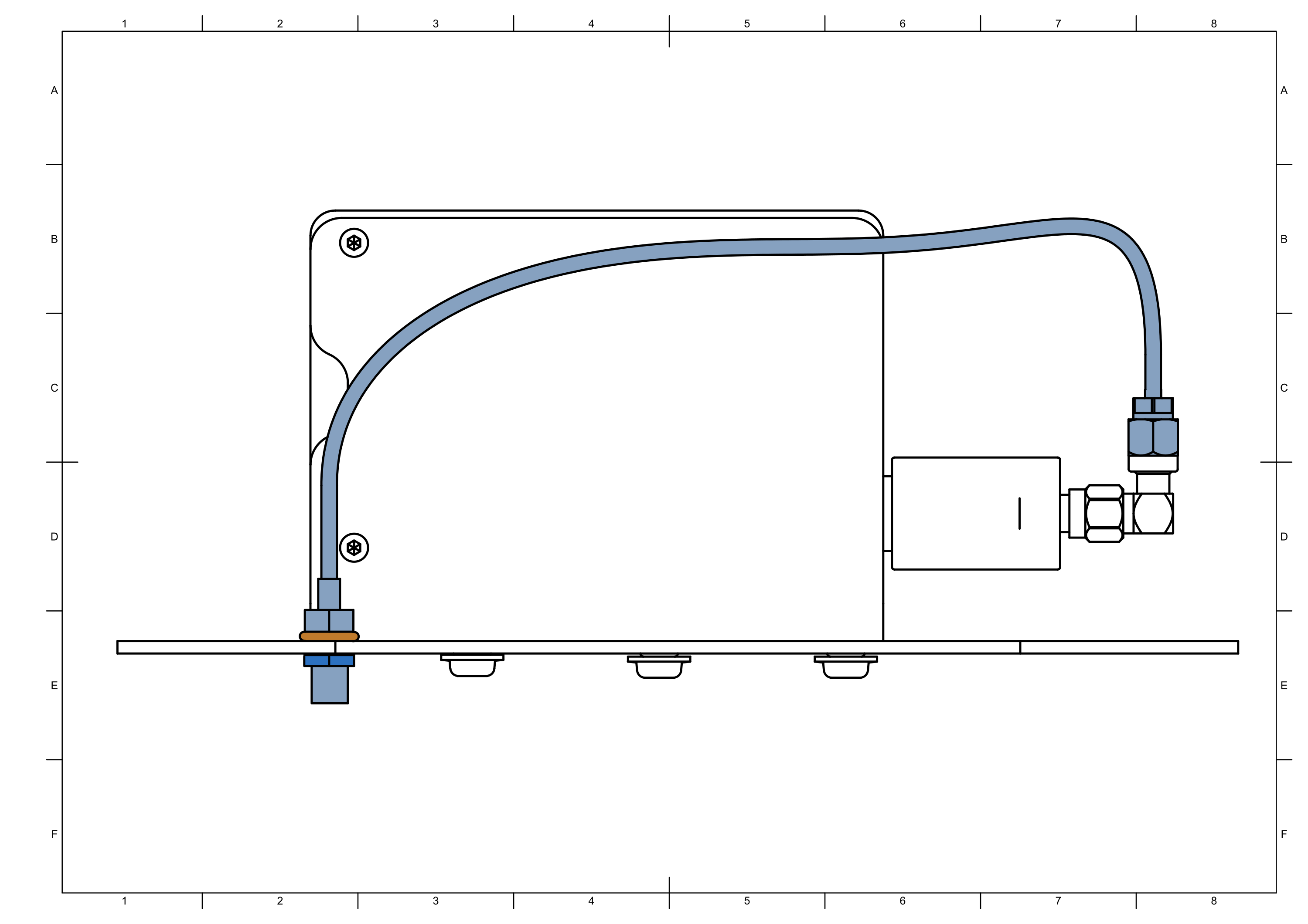 Attached antenna cable