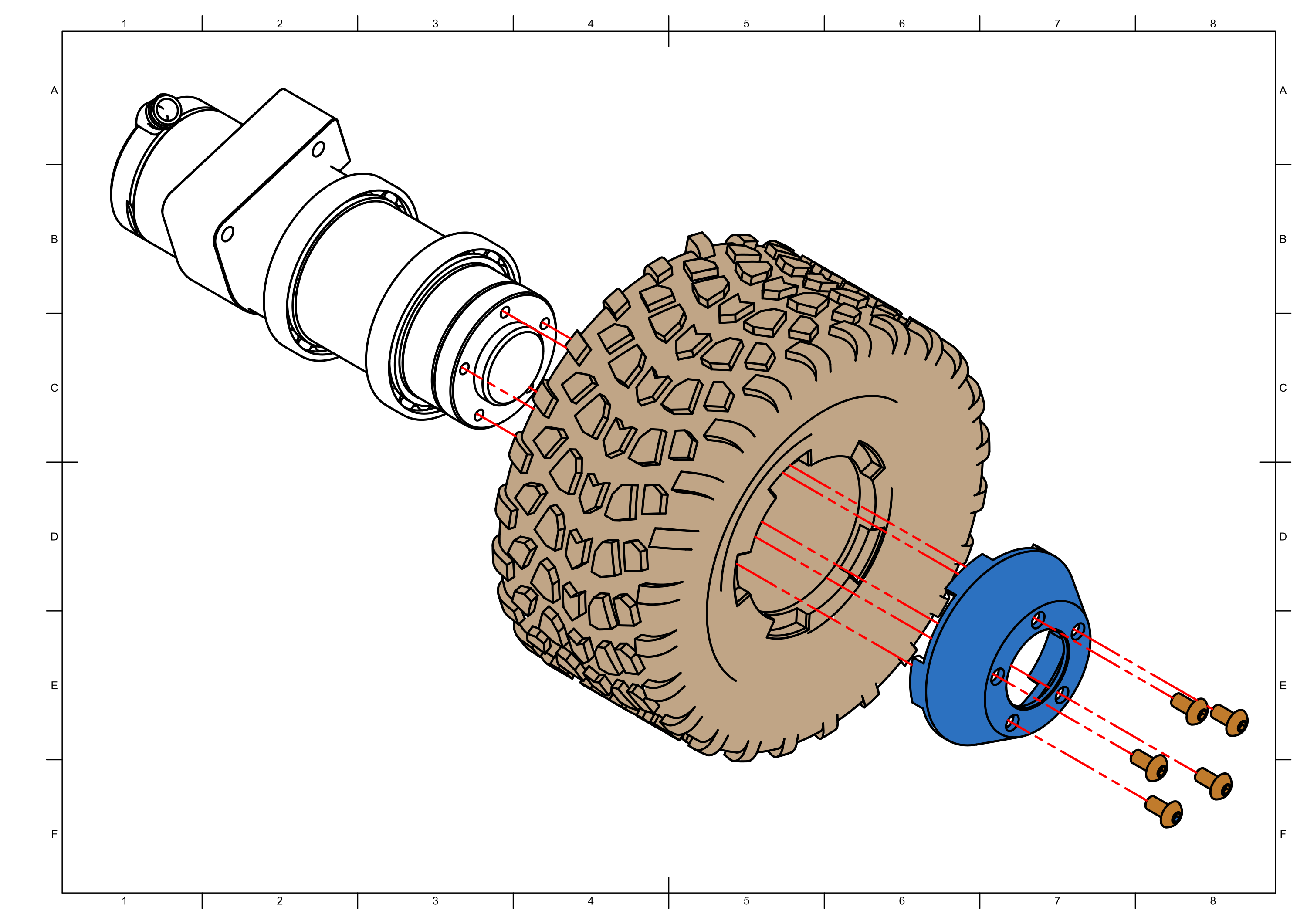 Attaching wheel to motor